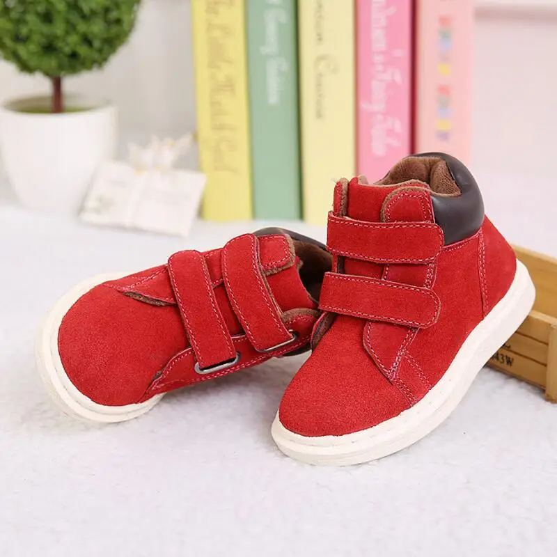 font b Children b font Martin Boots Winter 2016 Coral Fleece Kids Boots For Girl