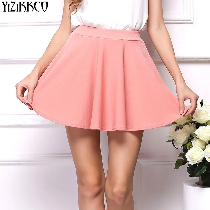Buy Women Skirts 2017 Spring Summer New Casual Pink