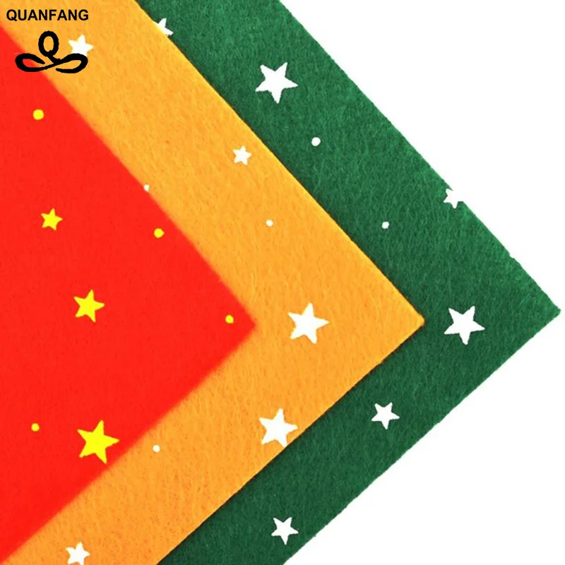 

Non Woven Fabric 1mm Thickness Polyester Felt Fat Quarters Scrapbooking Pattern Bundle For Sewing Dolls Crafts 3pcs Stars30x30cm