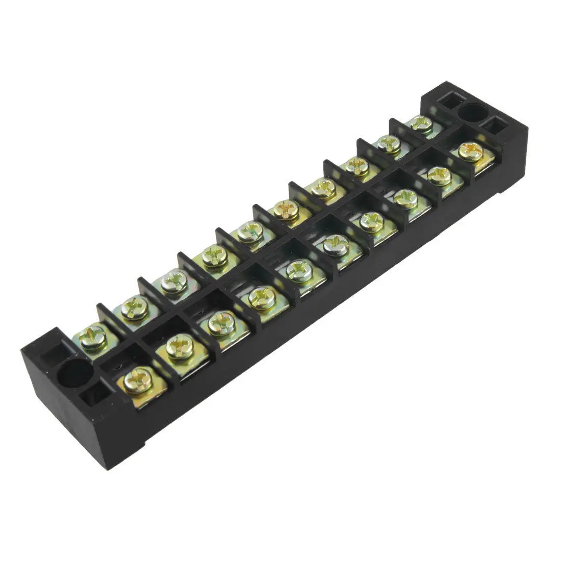 

4Pcs Dual Row 10 Position Barrier Screw Terminal Block 600V 15A TB-1510
