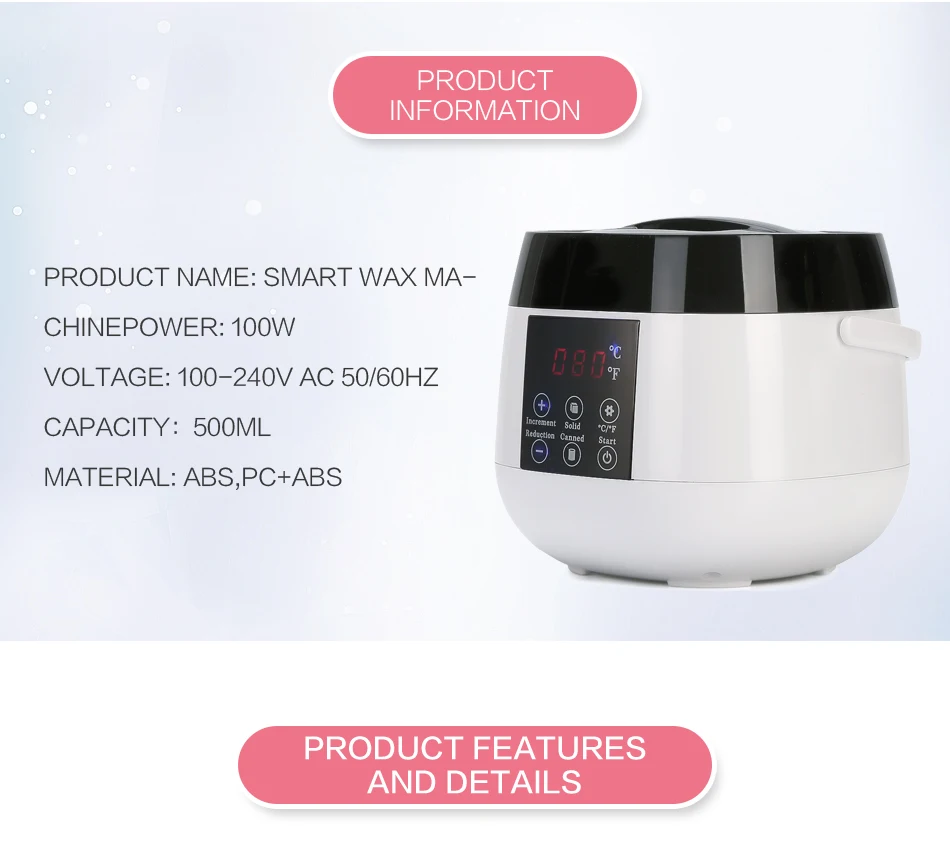 Depilatory Wax Heater Warmer Machine Hair Removal Set Depilatory Wax For Depilation Epilator Female Flawless Hard Wax Beans 100g (4)