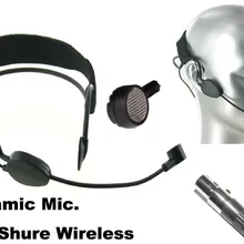 Высококачественный черный динамический микрофон для гарнитуры для Shure PGX ULX SLX UT.. Беспроводной