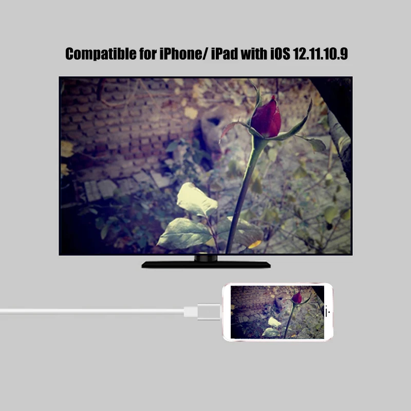 Кабель HDMI для iPhone X 8 Plus 7 6S iPad iOS 12 11 10 USB в преобразователь HDTV цифровой av адаптер