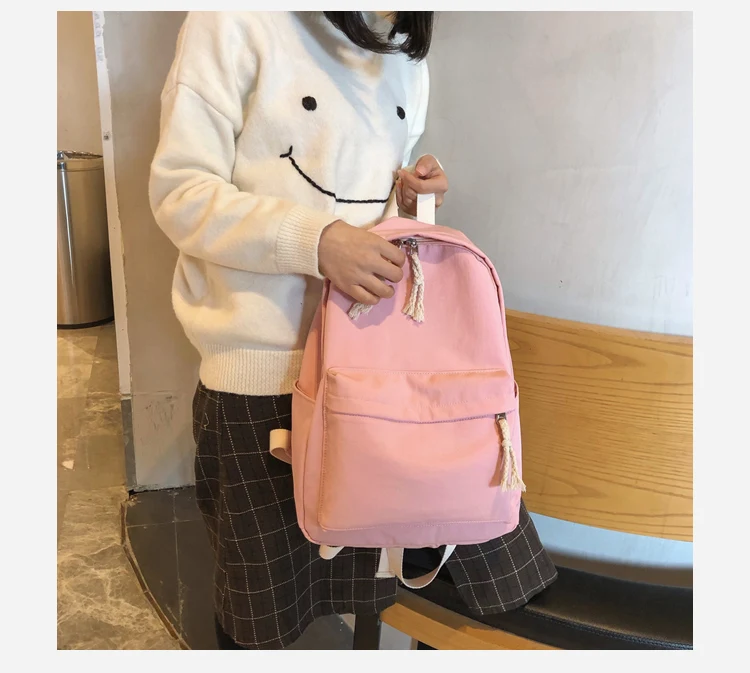 Menghuo Original Brand Waterproof Backpacks Women Backpack Solid School Travel Bag Female Large Capacity Bags for Girls Mochilas_27