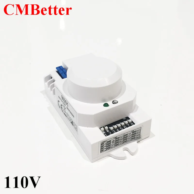 

110-220V-5.8GHz HF Systerm LED Microwave 360 Degree Radar Sensor Light Switch Ceiling light Occupancy Body Motion Detector CM026