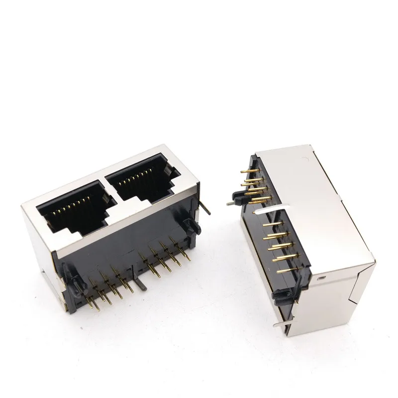 

100 шт./лот 59/1x2 защитный Тип 90 градусов Передняя ножка двойной RJ45 LAN Модульный сетевой разъем с 3u покрытием