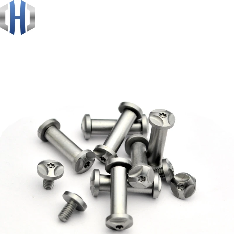 

6MM Diy Knife material Making knife Handle screw Folding Knife rivet Plum flower sharp 6 size Straight knife folding nut