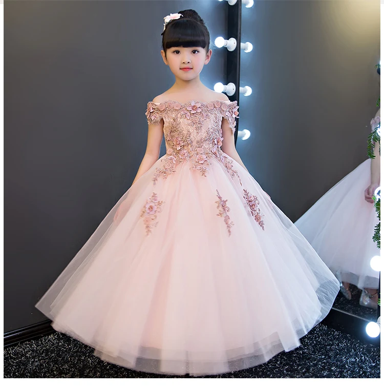 Платья для первого причастия без Плеч девочек Vestido Daminha Casamento роскошное бальное