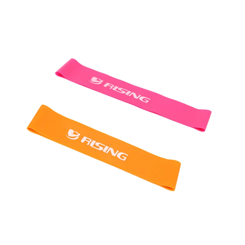 

pink and orange combination latex resistance bands workout exercise pilates yoga bands loop wrist ankle elastic belt energy ring
