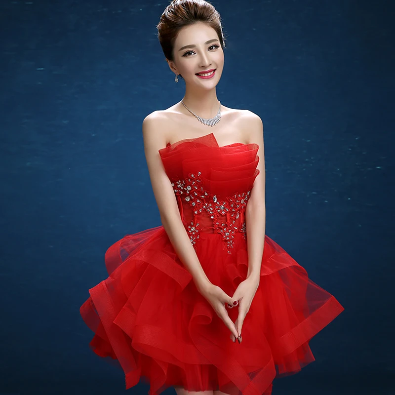 Suosikki Vestido de noiva strapless wine сексуальные коктейльные платья официальное вечернее мини