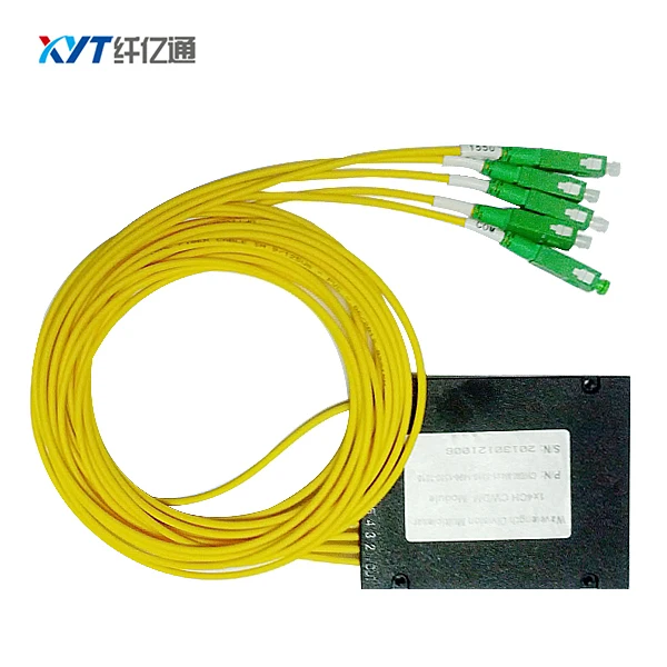 

china wholesale 1*4 ABS box type cwdm module single fiber 4 channel CWDM Multiplexer MUX DEMUX