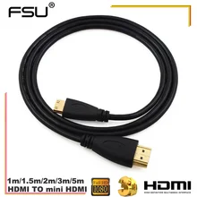 1M,1.5m,2M,3M High speed Gold Plated HDMI TO MINI HDMI C Type Plug Male-Male HDMI Cable 1.4 Version 1080p 3D for TABLETS DVD