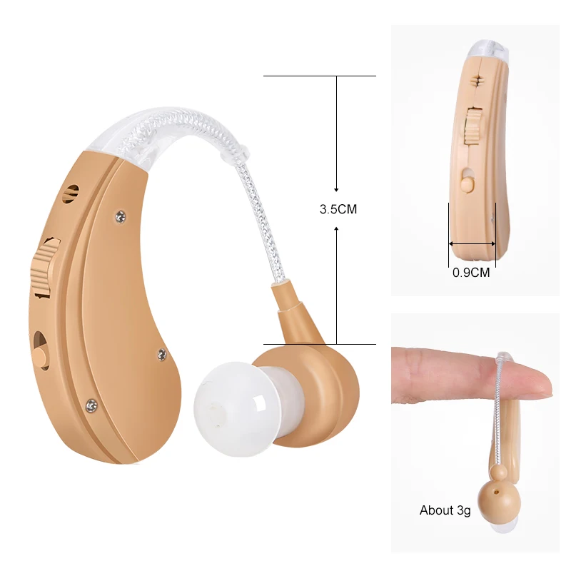 Cofoe Rechargeable Hearing Aid/BTE Ear Hearing Aids/Wireless Sound Amplifier for the hearing loss patient russian warehouse