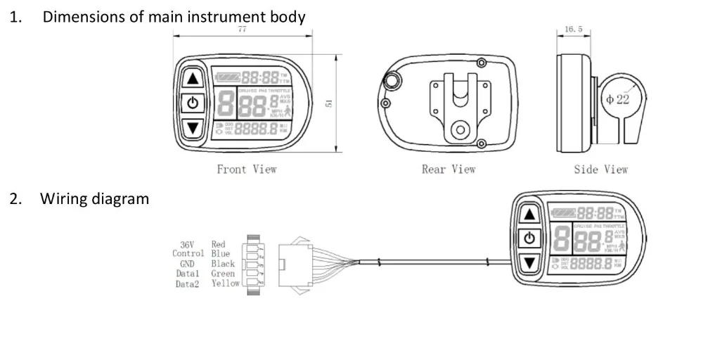 Cheap EJOYQI KT LCD5 Electric Bike LCD 24V 36V 48 SM Waterproof Ebike Control Display Panel Bicycle Conversion Kit Free Shipping 6