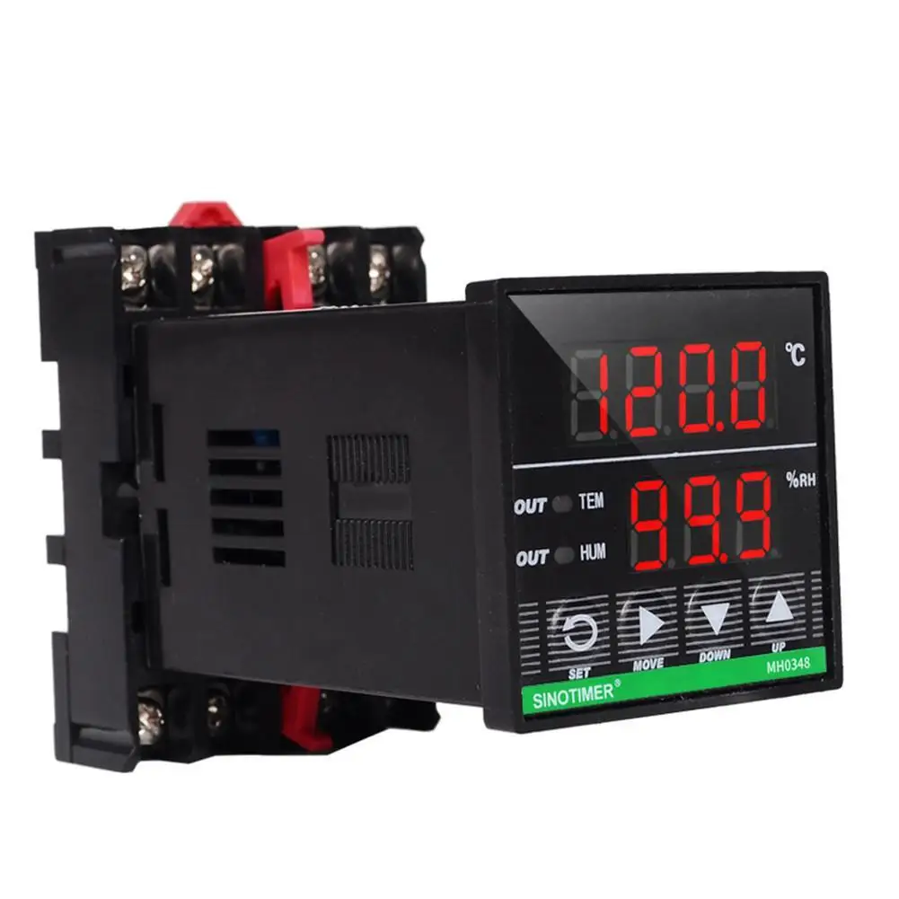 Rail Type Thermostat Installation Intelligent Temperature And Humidity Controller Instrument Used For House Hatching Greenhouse