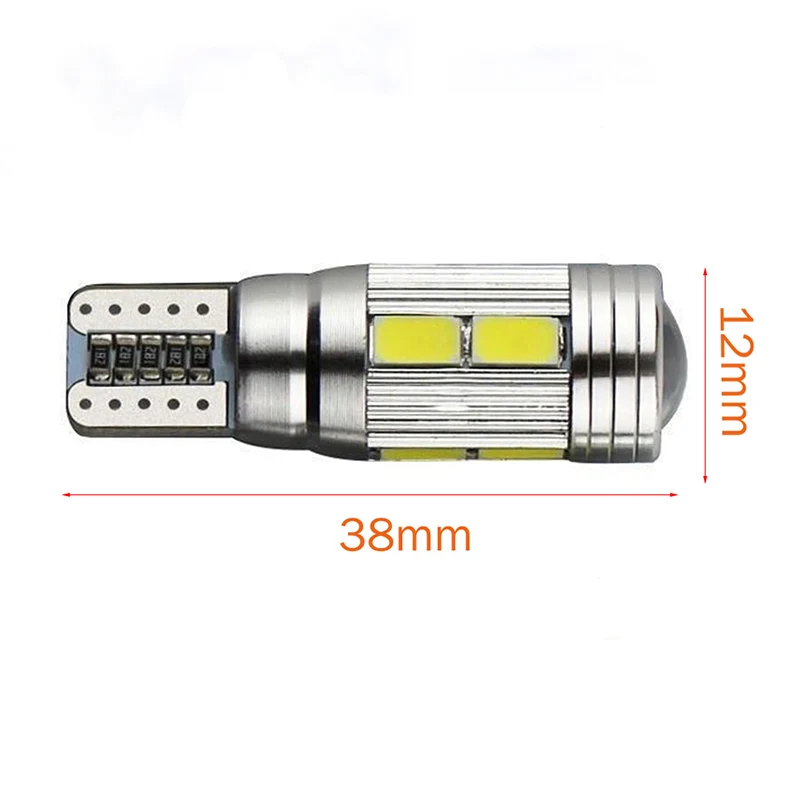 Авто светодиодный Canbus T10 10 SMD 5630 W2.1x9.5d W5W 192 194 белый 12V автомобиль Клин Парковка купол Светильник Ширина лампы маркер светильник лампы