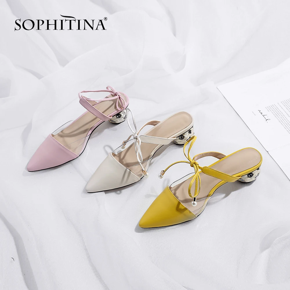 SOPHITINA/Обувь женская на лето 2019г Милые женские босоножки с остренным мыском модном