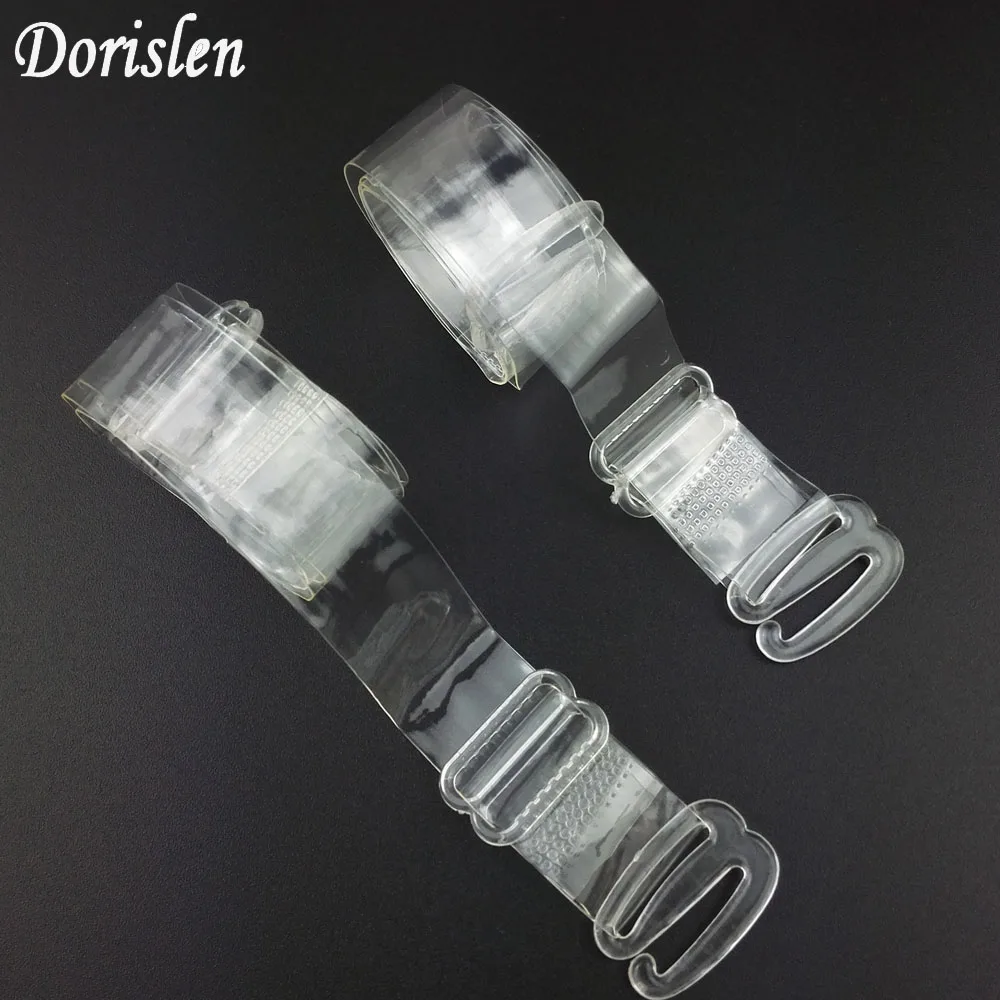 Dorislen 1.5cm Women Clear Bra Straps Invisible Adjustable Transparent Shoulder Strap 10pairsin