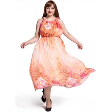 2018 Bohemian Casual Elegant Women Summer Floral Chiffon Dress Sleeveless Elegant Club Party Dress Vestidos largos de verano