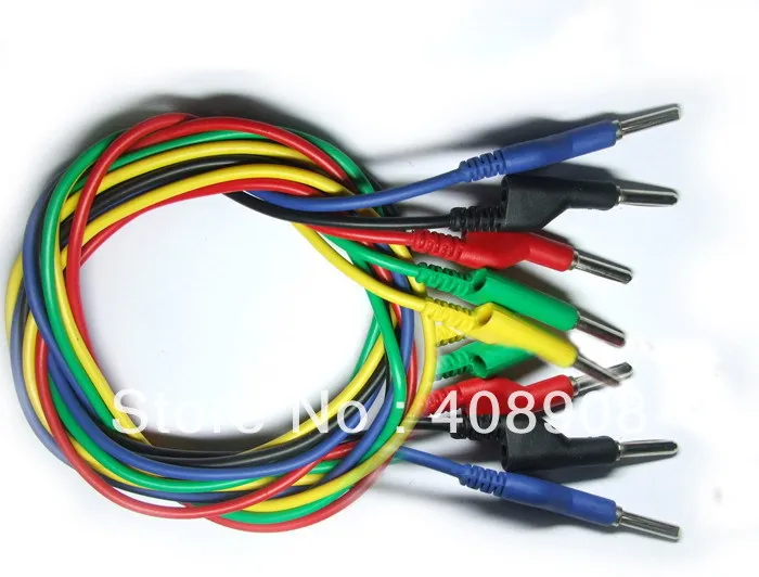 High Voltage silicone Cable Electrical test leads BANANA TO Banana Plugin Connectors from