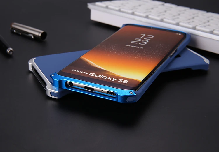 Текстурированная антиосенняя Металлическая Рамка Пластиковая Задняя пластина для samsung Galaxy S8 алюминиевый сплав S8 Plus бампер S8Plus чехол-накладка в подарок