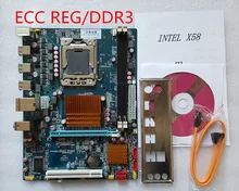 Новый рабочего материнская плата X58 LGA 1366 DDR3 ECC REG 16 ГБ USB2.0 доски для quad-ядро игла 8PIN ПРОЦЕССОР материнская плата
