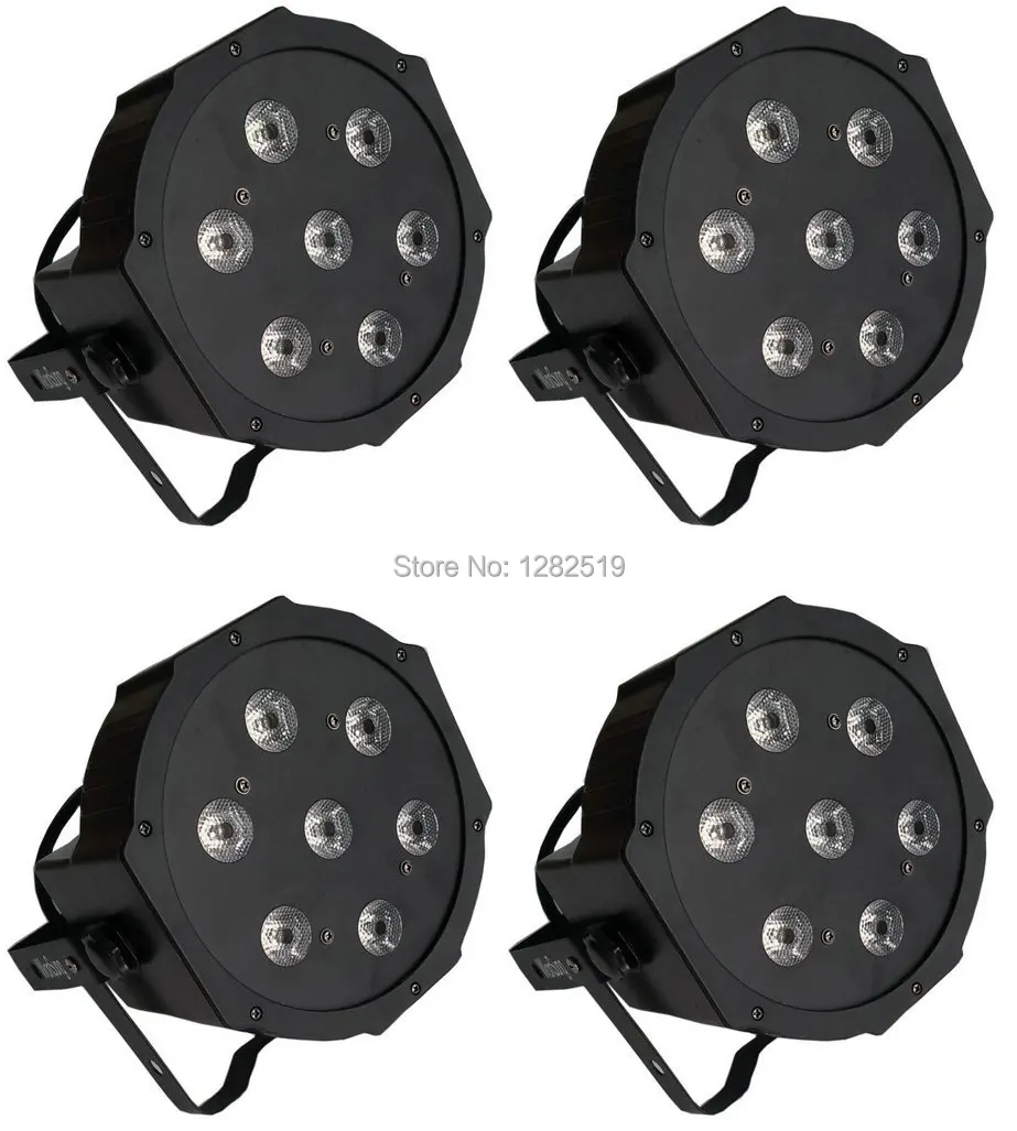 

4pcs 7*10W 4in1 high quality RGBW LED PAR Can Slim Par Light 70W DMX Stage disco event lights