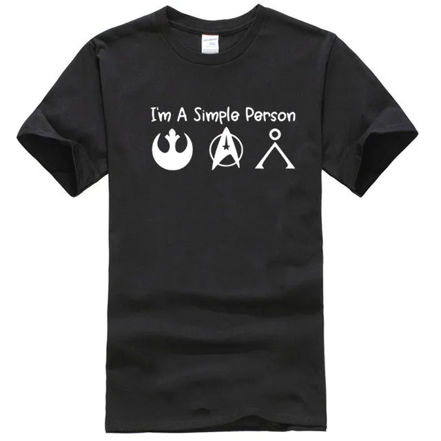 

Im a simple person Star Wars Star and Stargate Earth Glyph shirt