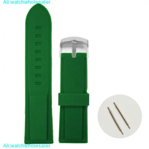 22mm Forrest Green  Silicone Jelly Rubber Unisex Watch Band Straps WB1054N22JB