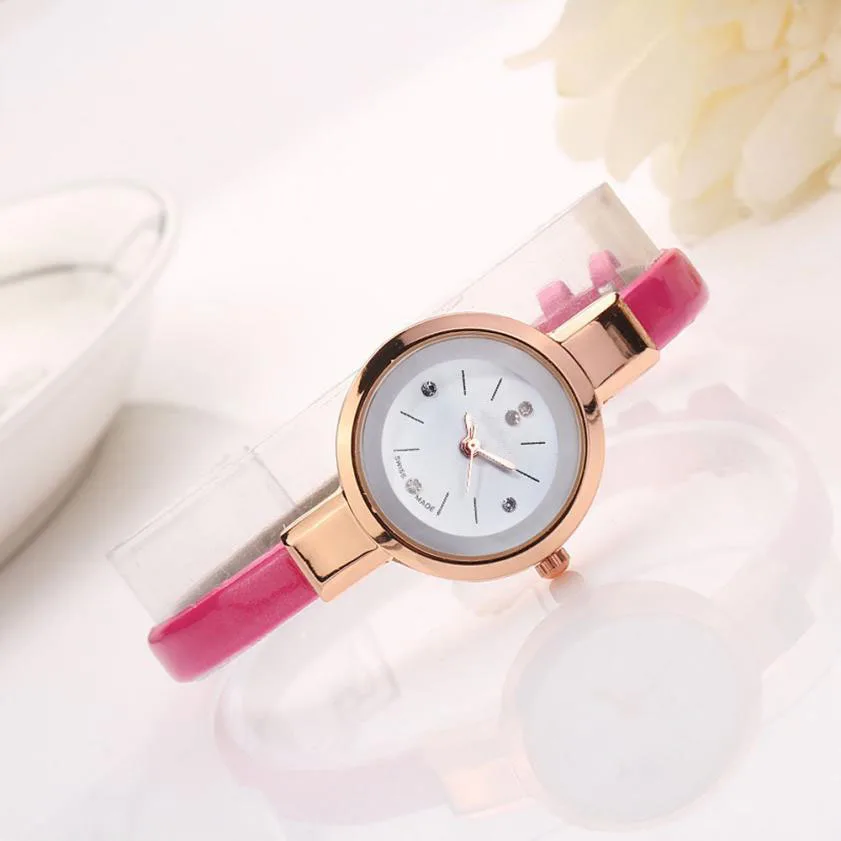Идеальный подарок модные женские круглые кварцевые аналоговые браслет наручные часы подарок леверт Прямая поставка July01P20 H0