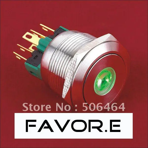 

Stainless steel 22mm IP65 dot illuminated metal LED signal lamp PIN terminal
