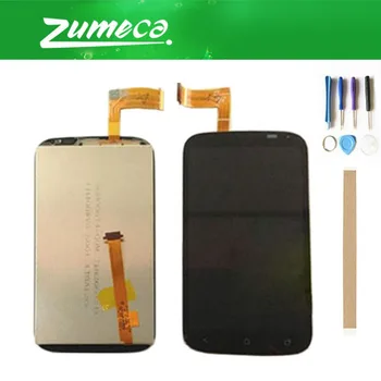 

High Quality For HTC Desire X T328E LCD Display Screen+Touch Screen Digitizer Assembly Replacement Part Black Color+Tape&Tool