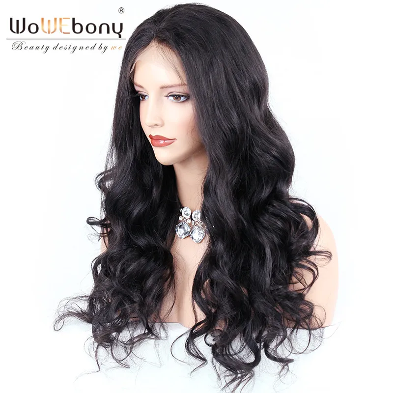 Buy WoW Ebony 360 Lace Frontal Wigs Indian Remy Hair Super Wavy Human Hair Lace