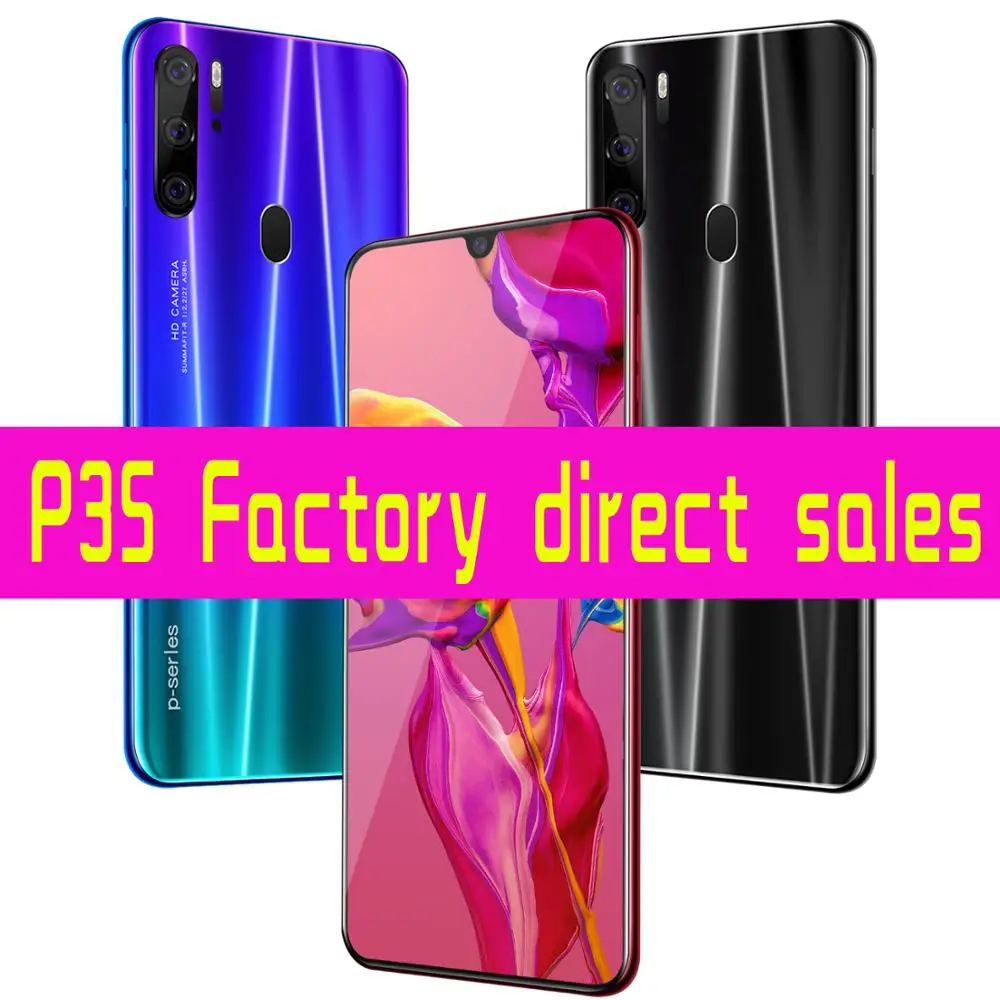 CHAOAI ruso P35 pro 6 GB 128 GB versión Global Smartphone 8 core 6,3 pulgadas Pantalla de caída teléfono móvil 2 sim 3g teléfono móvil