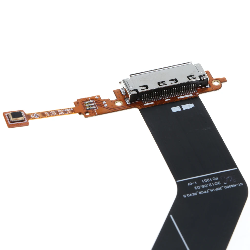 USB Charging Port Connector Flex Cable For Samsung Note 10.1 N8000