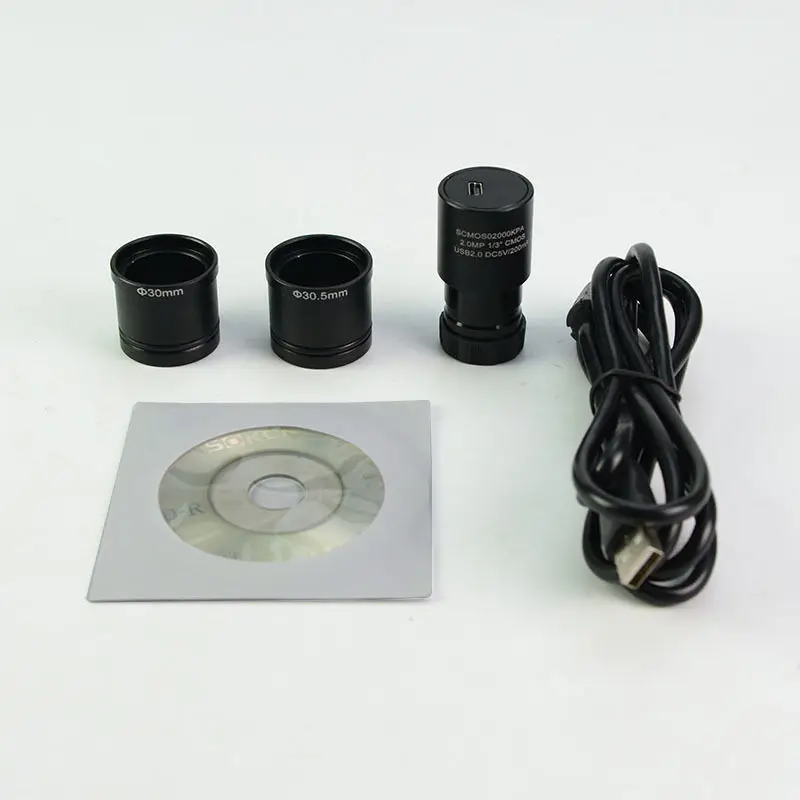 

1/3" USB-HID 2.0MP HD USB CMOS Measuring Camera 23.2mm Electronic Digital Eyepiece Microscope with 30 & 30.5mm Ring Adapter