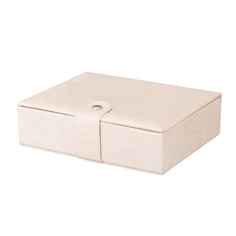 Juelee модная шкатулка из искусственной кожи, магнитная пряжка, двойная коробка для хранения, большая емкость, многофункциональная коробка для хранения, Подарочная коробка для украшений