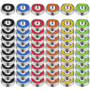 

60 Pieces 608 Hybrid Ball Bearings for Tri-Spinner Fidget Spinner Toy, Double Shielded