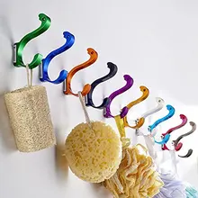 De aluminio de pared estante tela de toalla del gancho Robe Coat Hook para baño cocina accesorios percha Multi-color gancho del traje