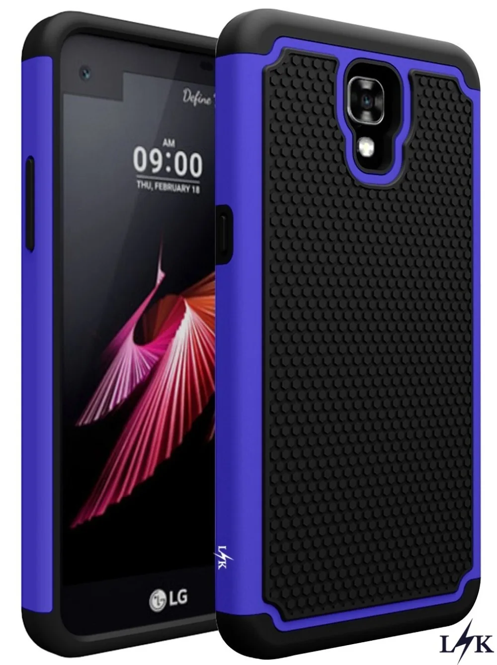 For LG X Screen Case, LK [Shock Absorption] Drop Protection Hybrid Dual