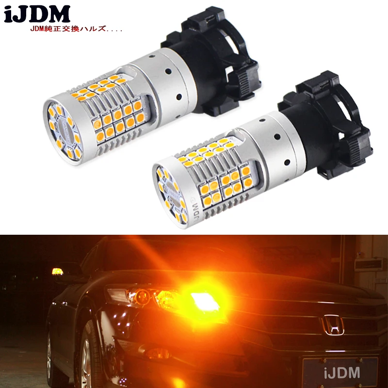 

iJDM No Hyper Flash PY24W LED Canbus 12v Car led Light 3030 SMD Amber yellow For Audi BMW Mercedes LED Front Turn Signal Light