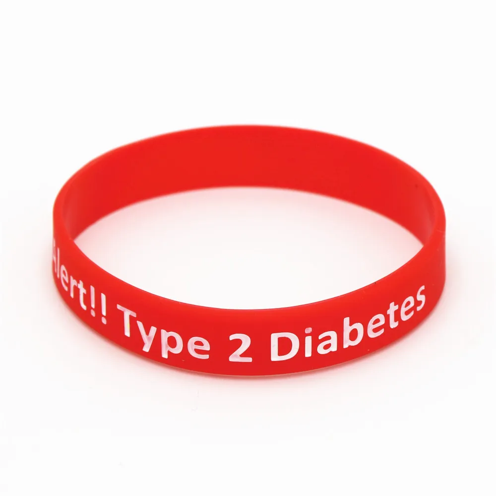 Lukeni 1pc New Diabetic Bracelets Medical Alert Type 2 Diabetes Lukeni 1pc New Diabetic Bracelets Medical Alert Type 2 Diabetes Insulin Dependent Silicone Wristband Armband Nurse Bangles Sh060 In Hologram From