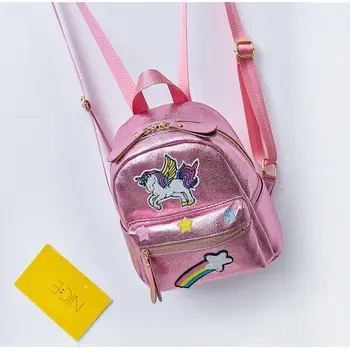 

Cute Unicorn Backpack or Small Shopping Backpack Girl Cosmetic Fashion Bags PVC Kid Cartoon School Bag Dropshipping