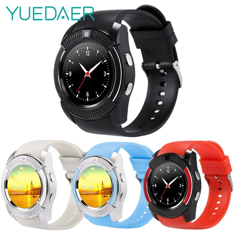

YUEDAER V8 Bluetooth Smart Wacth Women Men Phone Call SIM TF Card Support BT 4.0 For iPhone IOS Android Round Smartwatch Tracker