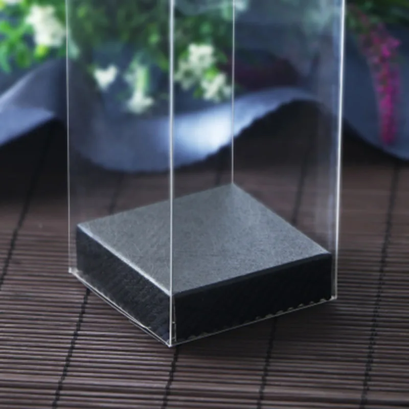 

10PCS/1lot2019 New arrival Clear PVC Box 9*9*H cm Rectangular Wedding Souvenir box Cute Small Toys&Doll display&Packaging box