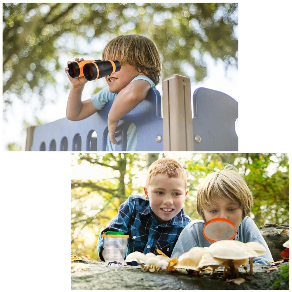 Best Gift for 3 4 5 Outdoor Exploration Set UTTORA Kids Binoculars Toy Set 