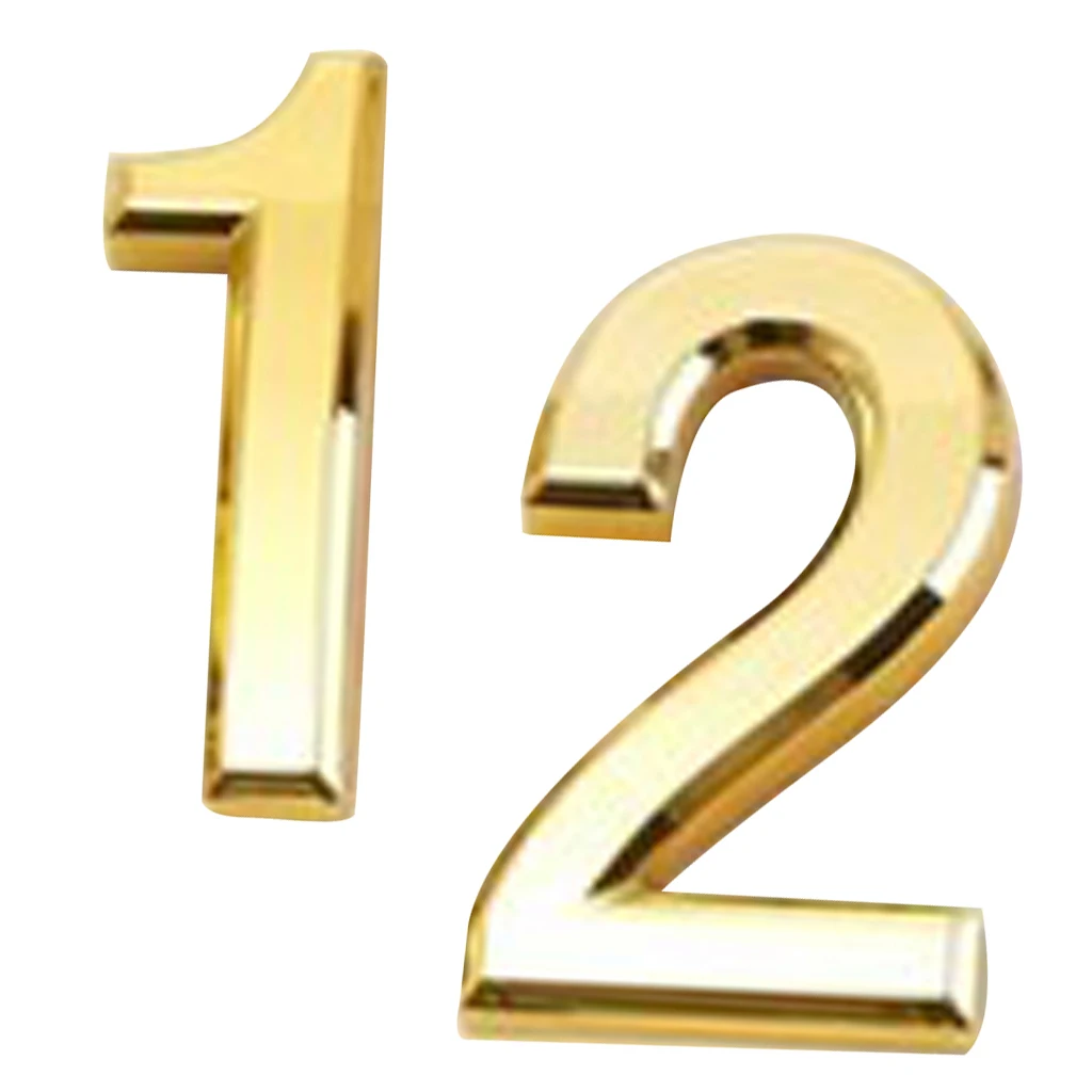 2pcs Freestanding Antique Door Number Room Plate Address Sign Plaque Office Home House Number 1 2