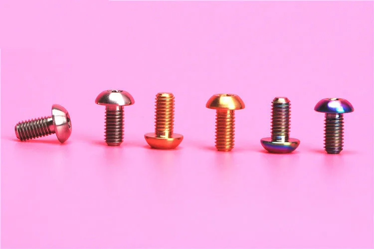 Disc Brake Bolts M5x10mm T25 Head Coloured with Threadlock Pack of 12