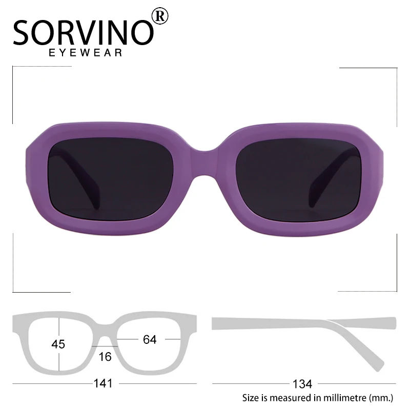 SORVINO 90s винтажные маленькие квадратные солнцезащитные очки женские брендовые дизайнерские фиолетовые красные розовые крошечные прямоугольные Солнцезащитные очки Shades SVN48