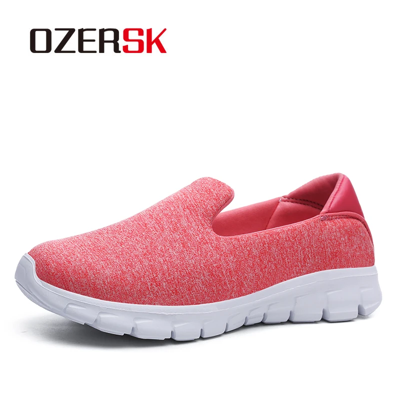 

OZERSK 2019 New 35~42 Yards Woman's Shoes Ladies Fashion Non-Slip Socks Women's Breathable Sports Shoes Flat Casual Shoes